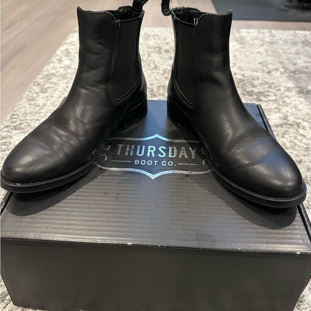 Thursdays Black Dutchess Boots Leather